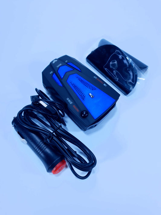 Car Radar Speedometer Blue Plastic Radar Detector 12V Omnidirectional LED Display Electronic Dog Speedometer