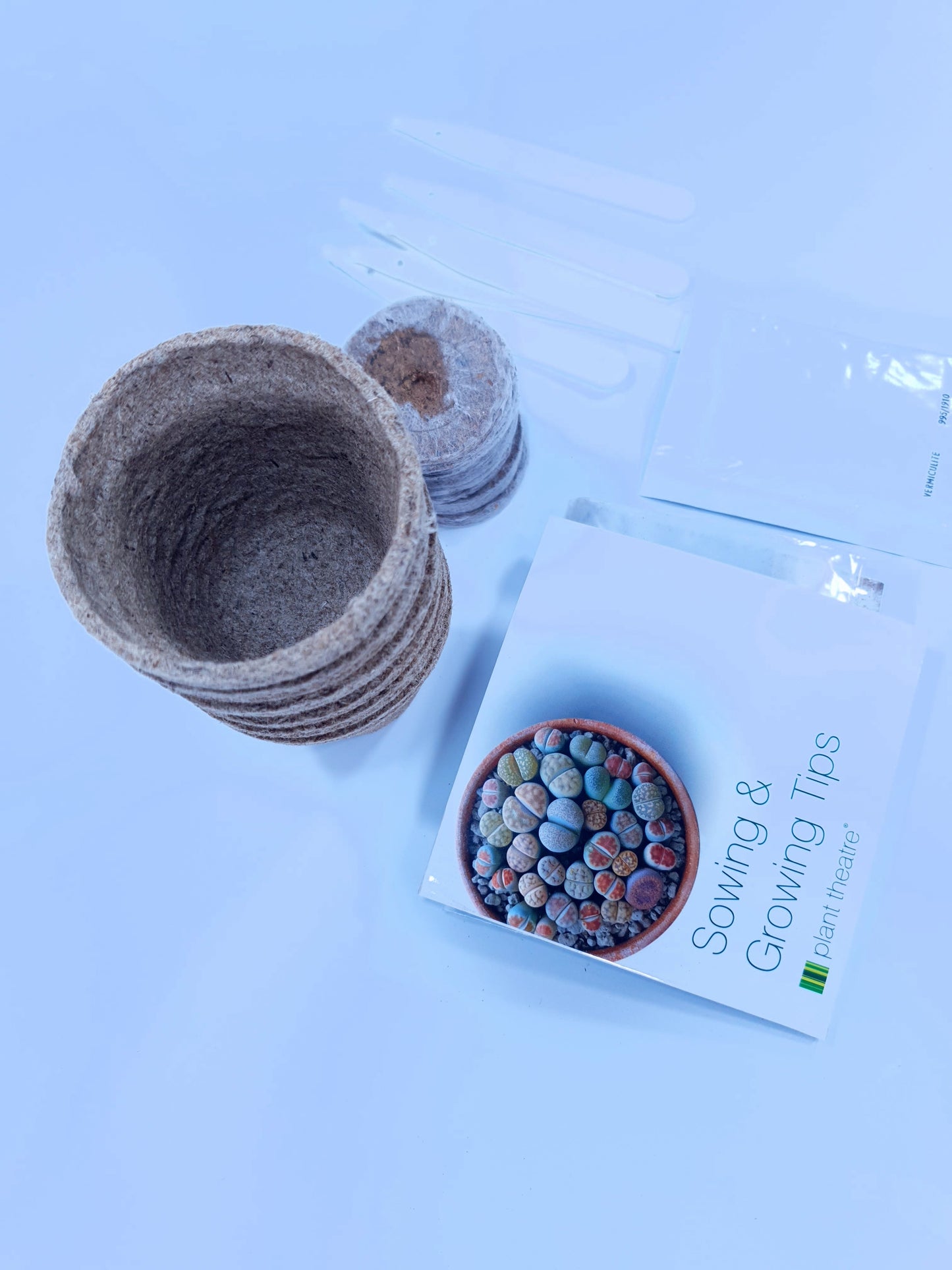 Plant Theatre Living Stones Kit - Lithops Gift Seed Kit - Everything You Need to Plant These Unusual Plant Varieties from Seed in One Pack